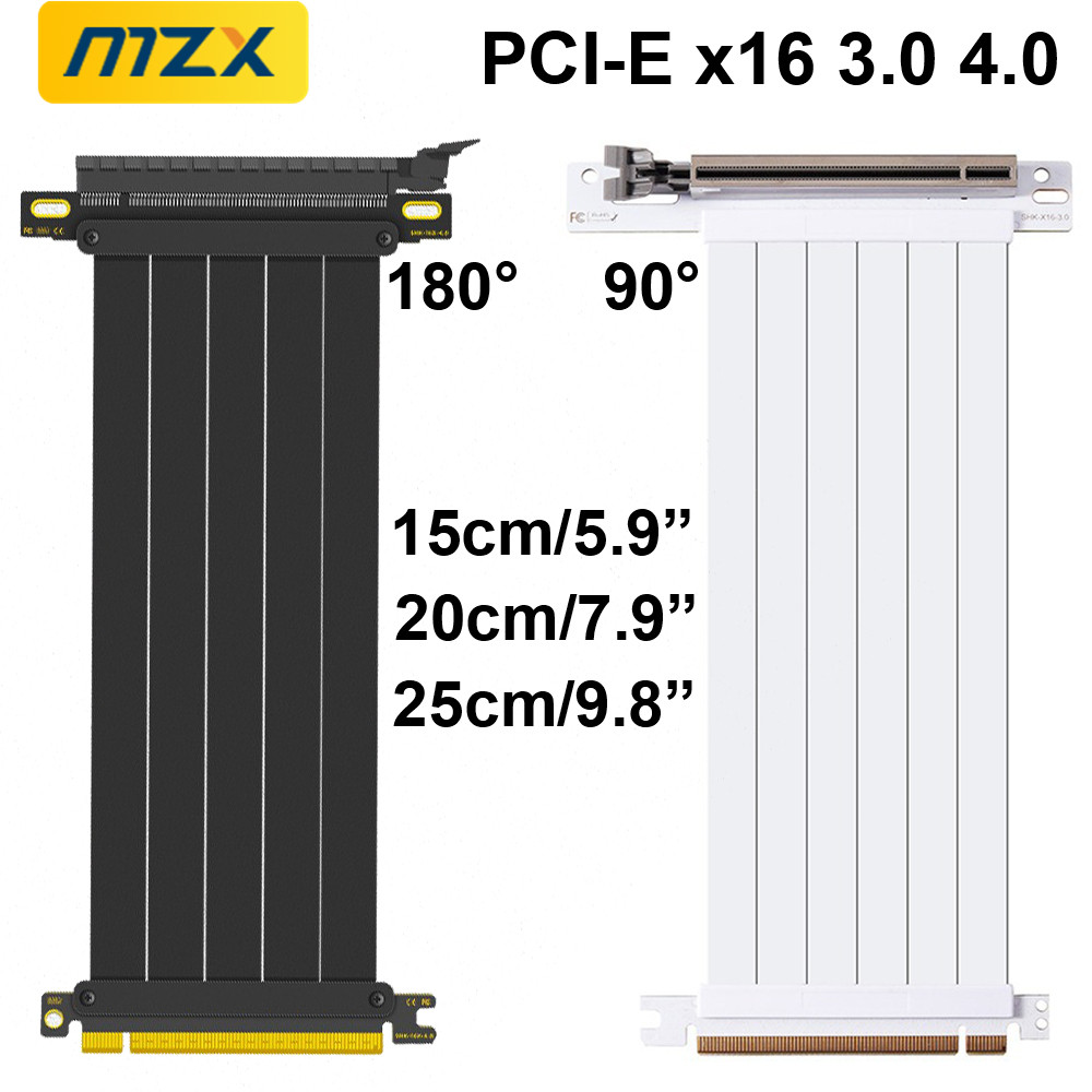 MZX PCIE 4.0 3.0 16X Riser Kab - Pcie 4.0 X16 Riser Cable 90 Degree recensie en prijs