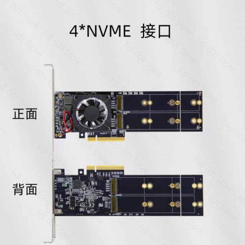 GEEN PCIe Bifurcatie nodig PEX - Quad M.2 Nvme Pcie Bifurcation Card recensie en prijs