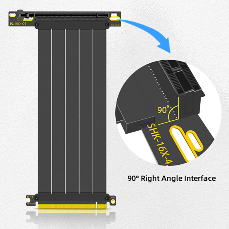 TEUCER PCI-E 4.0 X16 Riser-kab - Pcie 4.0 X16 Riser Cable 90 Degree recensie en prijs